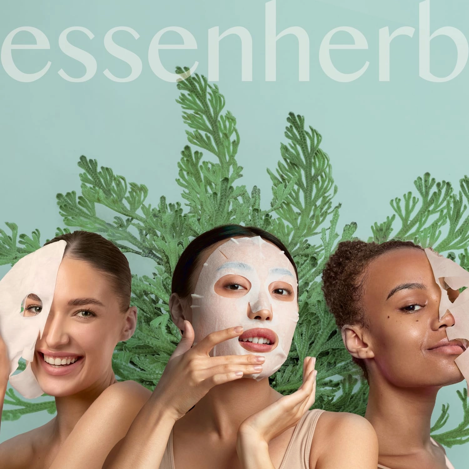 Tea Tree Relief Cotton Mask, Soothing & Hydrating, Vegan, Korean Skin Care Face Mask 23g*5sheets (Rose of Jericho)
