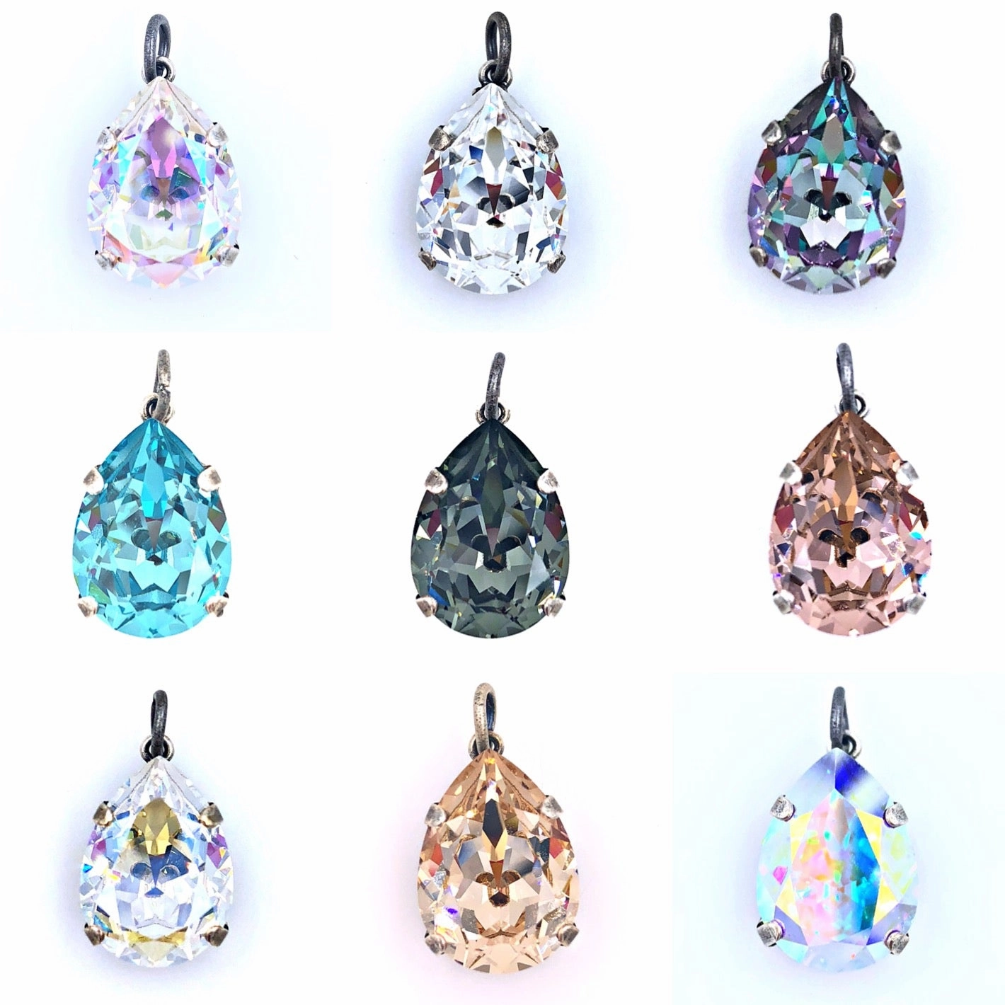 Teardrop Pendant - Shimmery Champagne