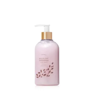 Thymes Moisturizing Hand Wash Soap with Pump - Luxury Hand Soap Gently Cleanses & Moisturizes - Skin Care with Glycerin & Aloe Vera - Delicate, Floral Fragrance (Goldleaf Gardenia, 8.25 oz)