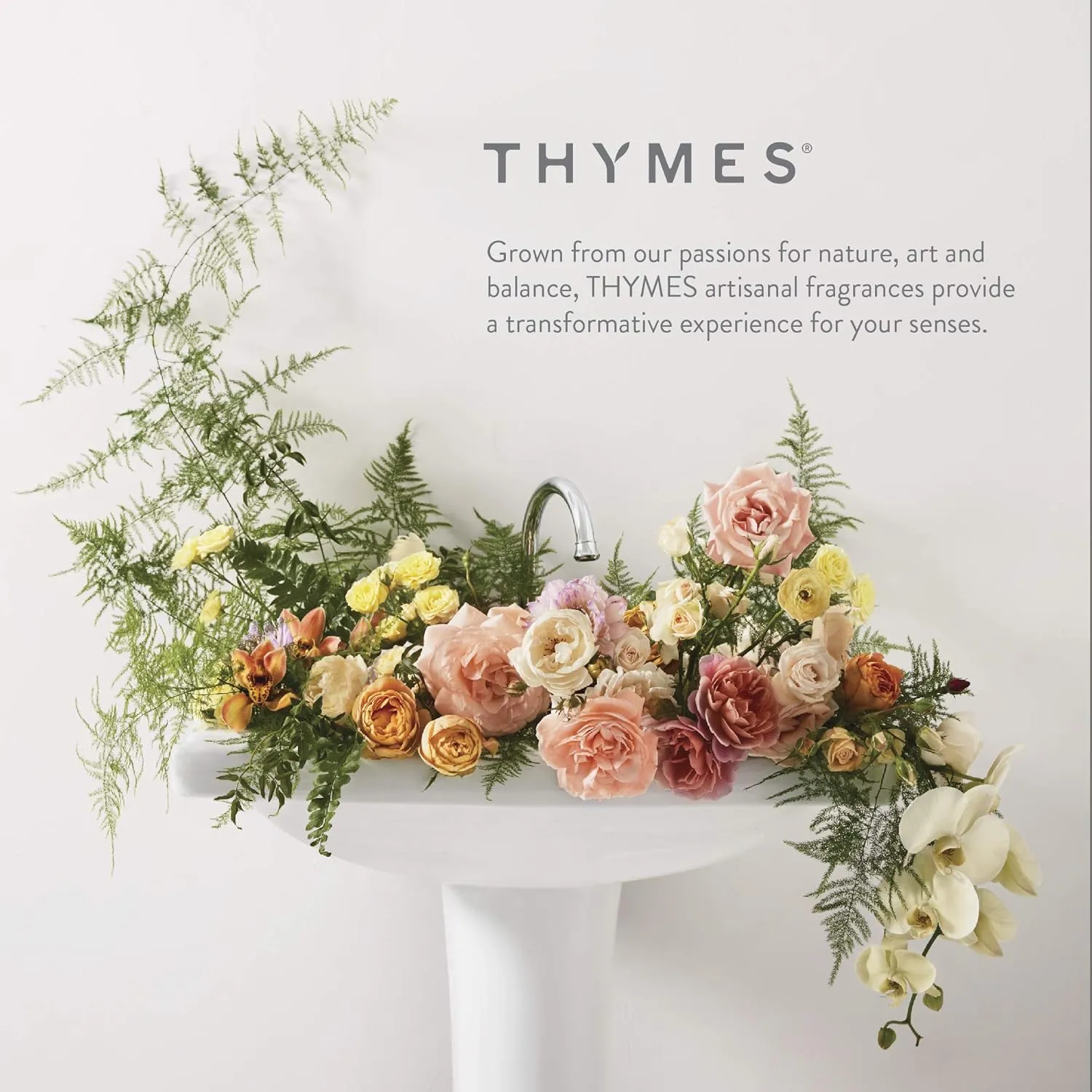 Thymes Moisturizing Hand Wash Soap with Pump - Luxury Hand Soap Gently Cleanses & Moisturizes - Skin Care with Glycerin & Aloe Vera - Delicate, Floral Fragrance (Goldleaf Gardenia, 8.25 oz)