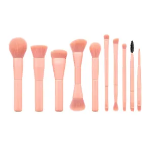 Tools Wooden Cosmetic Foundation Brush Sets Makeup Eyebrow Brush 10PCS Eyeshadow Brush Oval Makeup Brushes