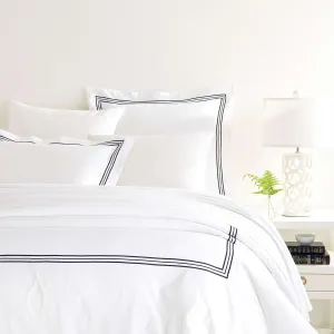 Trio Indigo Duvet Cover, Full/Queen Size, Blue Stripe Pattern