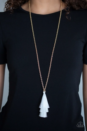 Triple The Tassel - White