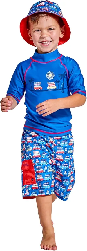 UV SKINZ Boys 3 Piece Sun and Swim Set with UPF 50  Sun Protection – Boys Swimsuit, Toddler Swim Suits