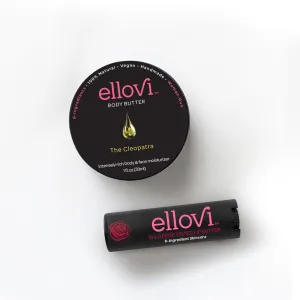 Valentine Getaway Travel Bundle | 3 Wild Rose Lip Butters & Cleopatra Body Butter | Vegan, 6-Ingredient Skincare | Hydrating, Romantic, Luxurious | Handmade, Cruelty-Free Self-Care