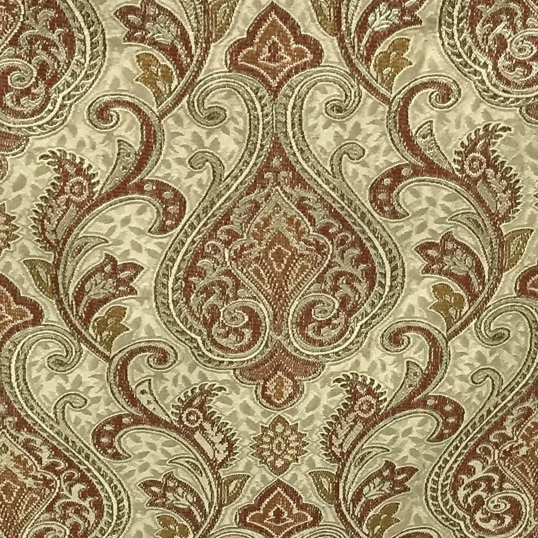 Vintage Versailles Damask Design Luxurious Classic Jacquard Fabric Upholstery Cushion Dining Chair Window Treatment Craft Renaissance Rococo Victorian 54" Width by The Yard (Gold)