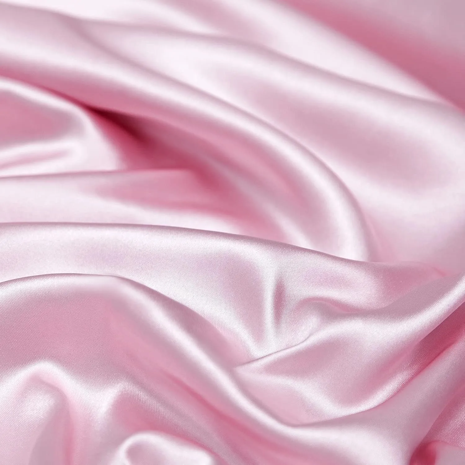 Vonty Satin Sheets Full Size Silky Soft Satin Bed Sheets Pink Sheet Set, 1 Deep Pocket Fitted Sheet   1 Flat Sheet   2 Pillowcases