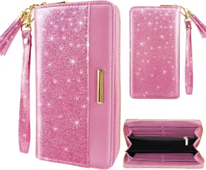 Wallets for Women PU Leather Card Holder Organizer Ladies Clutch with Tassel Wristlet Wrist strap