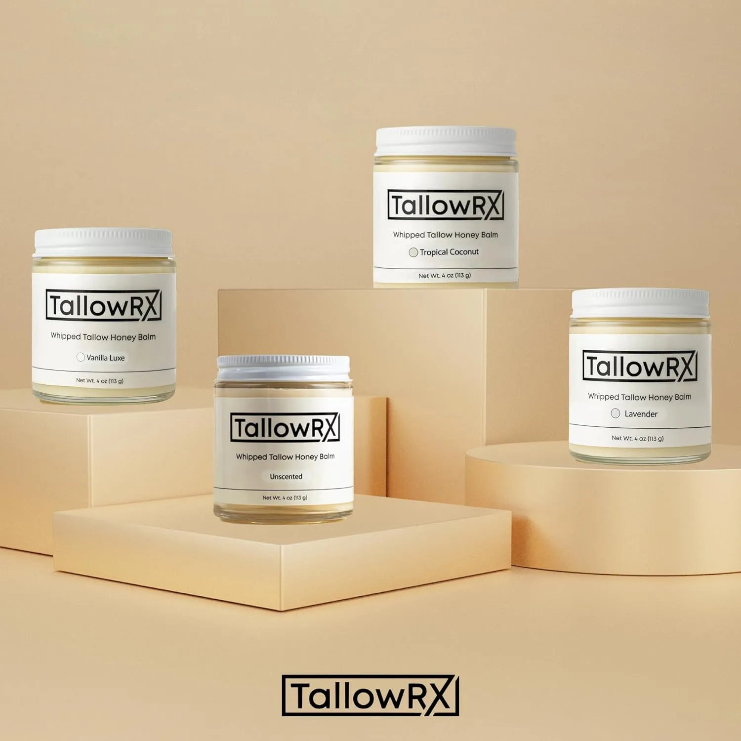 Whipped Tallow Body Butter – 100% Grass-Fed Beef Tallow for Skin & Body – Pure & Organic Moisturizer with Jojoba Oil and Vitamin E – Deep Hydration & Nourishment for Dry Skin (4 oz, Vanilla Scented)