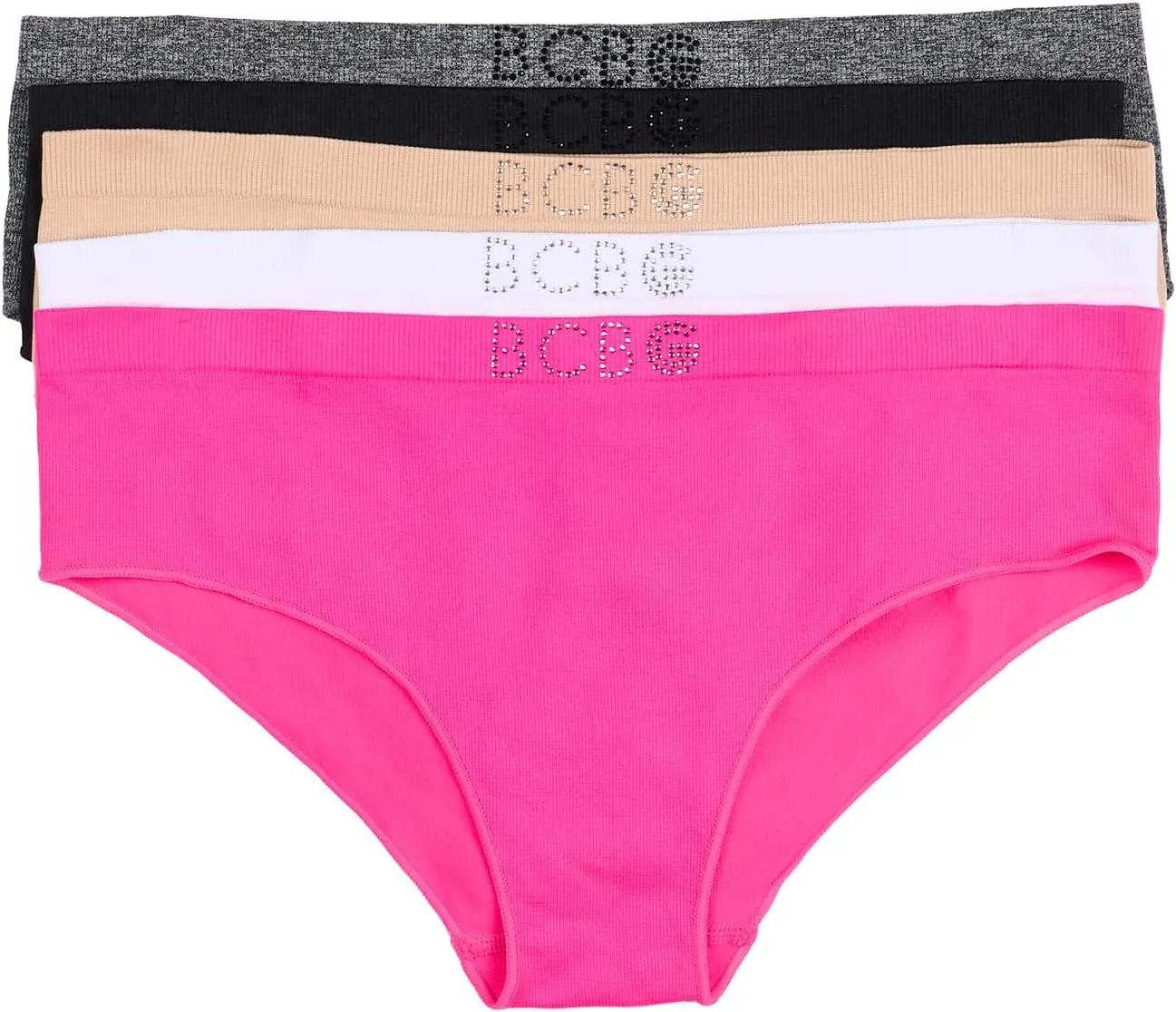 Women's 5-Pack Seamless Ribbed Cheeky Hipster Underwear