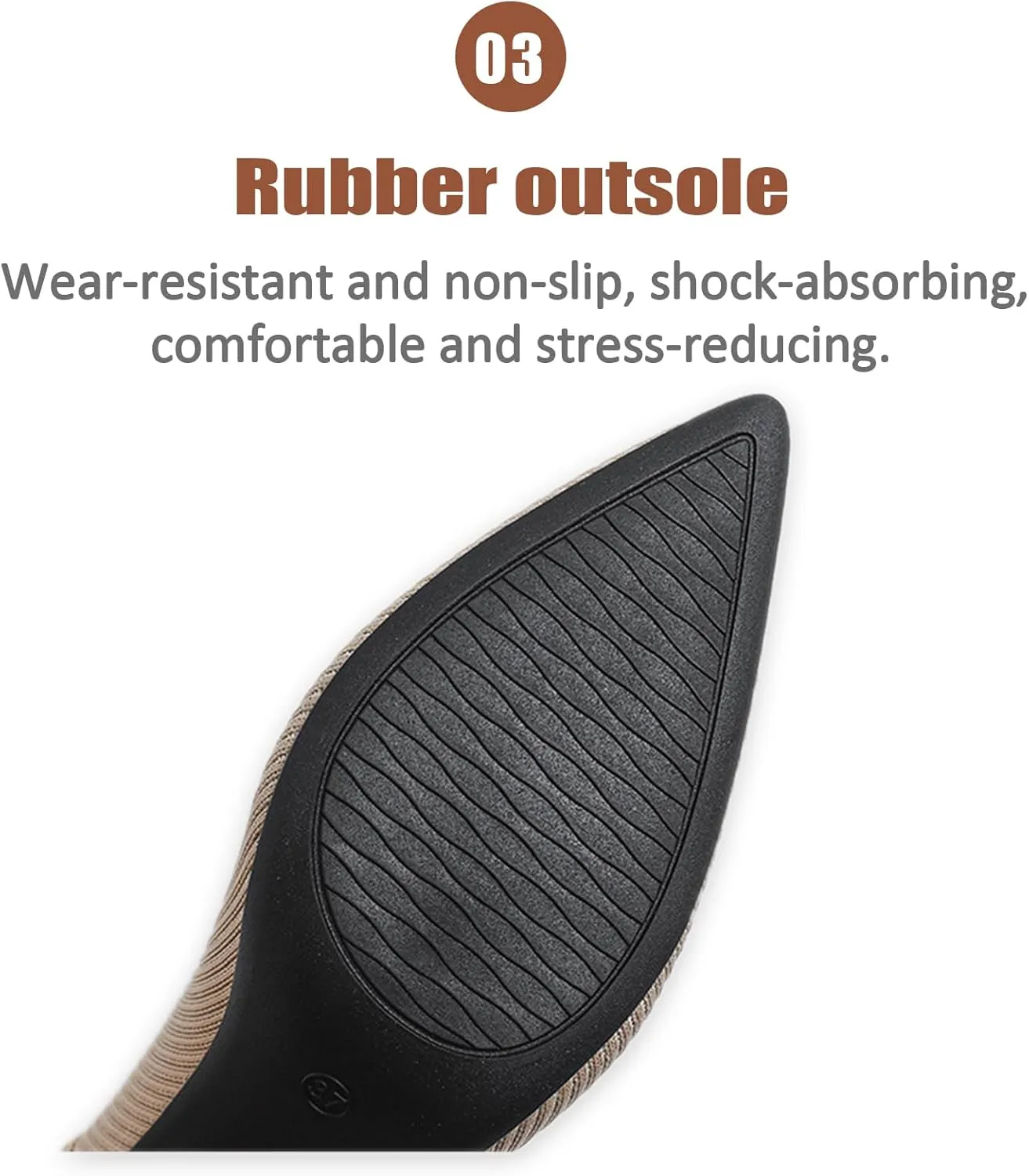Women's Knitted Striped Pointed Toe Chunky Heel Pumps Elegant Slip On Lightweight Breathable Stretchy Knit Comfort Mid Block Heel Dress Work Shoes for Office Casual Walking Dating