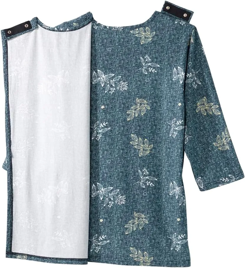 Women’s Open-Back Adaptive Faux Button Top