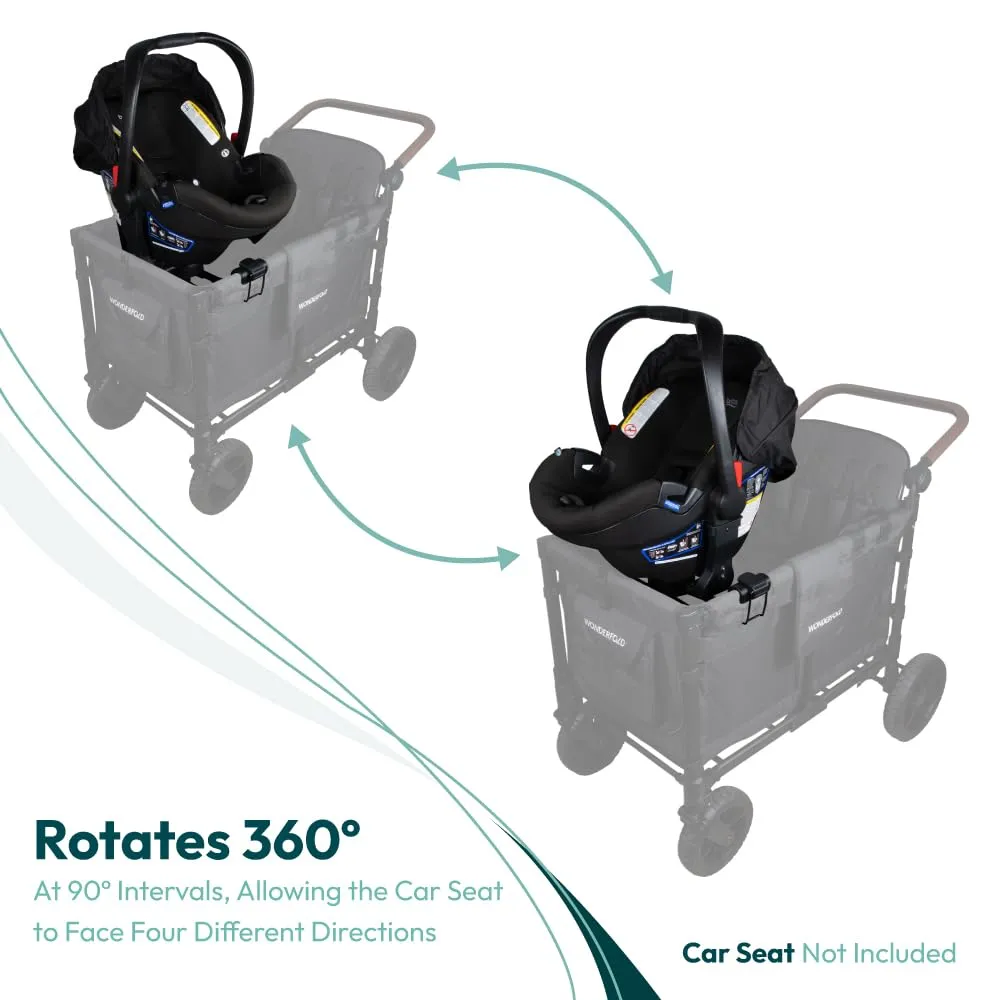 WONDERFOLD Infant Car Seat Adapter for Britax Car Seat - Full 360-Degree Rotation, Easy to Install & Folds with Wagon Stroller, W2 Elite & Luxe