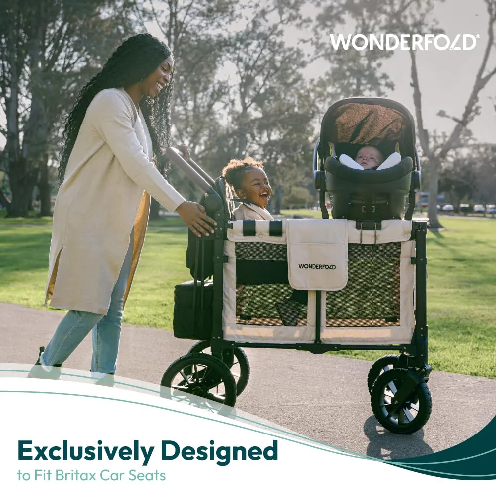 WONDERFOLD Infant Car Seat Adapter for Britax Car Seat - Full 360-Degree Rotation, Easy to Install & Folds with Wagon Stroller, W2 Elite & Luxe