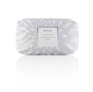 Zents Triple-Milled Luxe Bar Soap (Petal Fragrance) | Moisturizing Soap with Organic Shea Butter | Gentle Hand & Body Wash | Nourishes & Softens Skin | 5.7 oz