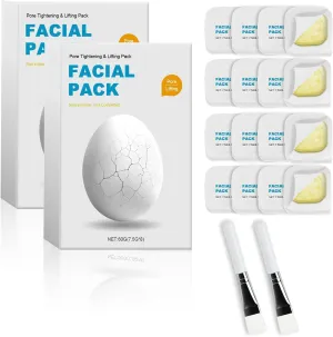 Zombie Facial Mask, Hydrating Skincare Face Mask For Smooth Skin Repair, Pore Tightening & Lifting Deep Cleansing Clay Mud Mask with Brush (2Set,Standard)